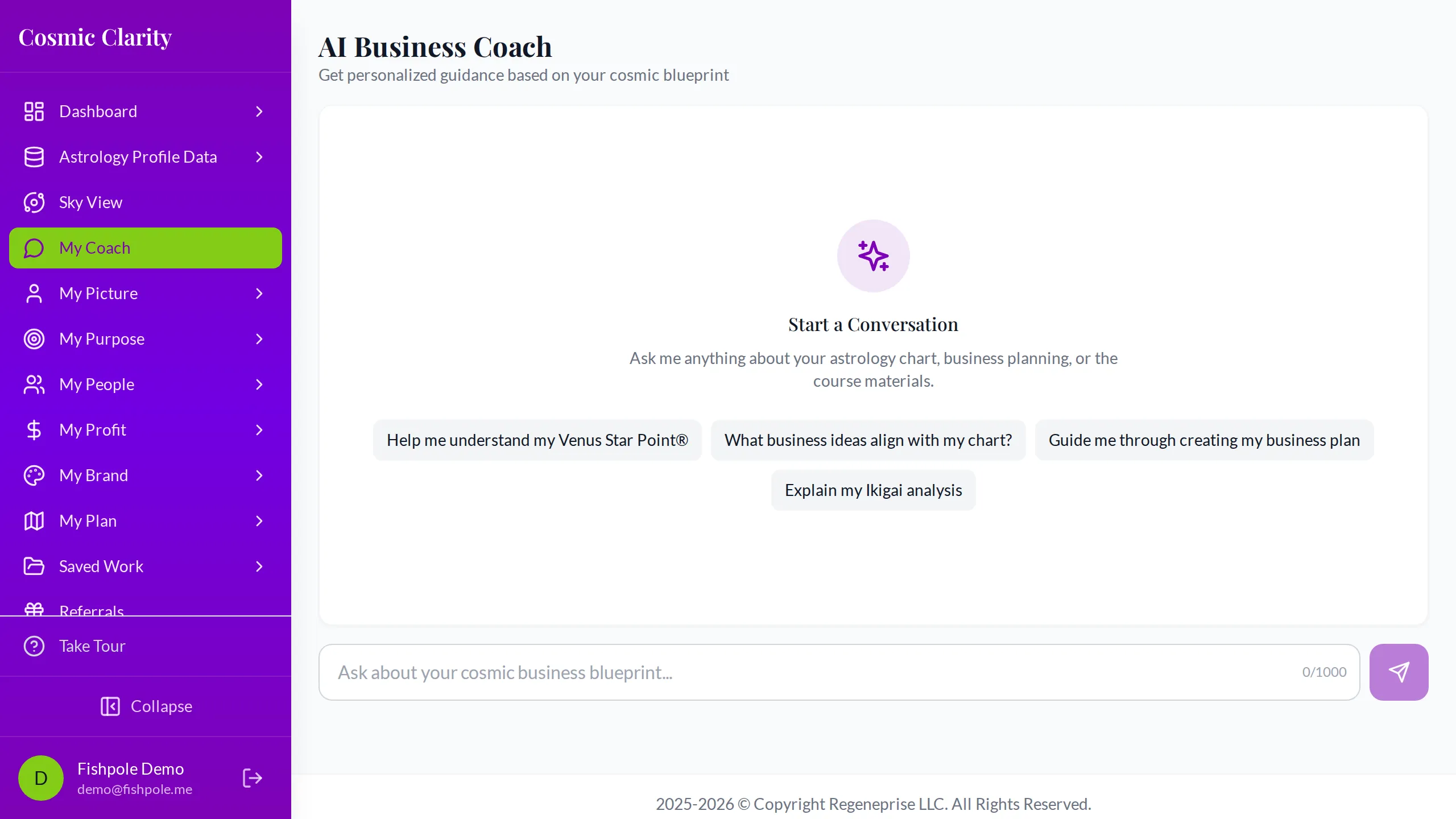 AI coach chat conversation shown in the Fishpole app
